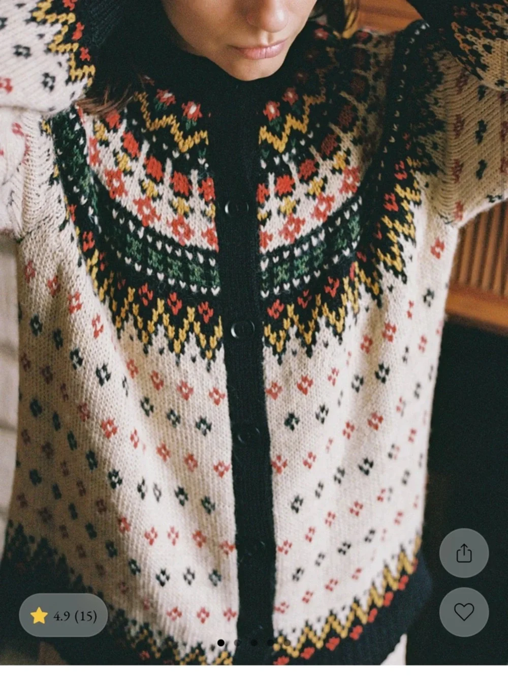 Christy Dawn Dora Cardigan in Norwegian Winter - Picture 3 of 8